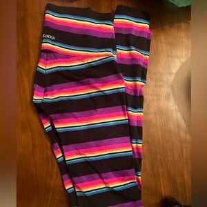K deer Rainbow striped tights Medium